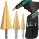 Step drill, 3 pieces, steel, set, conical, 4-32 mm, for wood, sheet metal