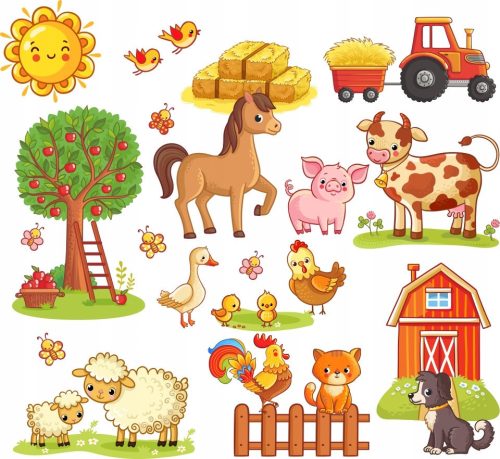  Wall sticker ANIMALS FARM COUNTRY 50x100cm FM2