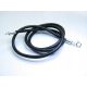  BLACK STRAP WITH 925 SILVER CLASP, diameter 3 mm, length 50 cm