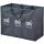  Kesper freestanding laundry basket 150l, grey and silver tones
