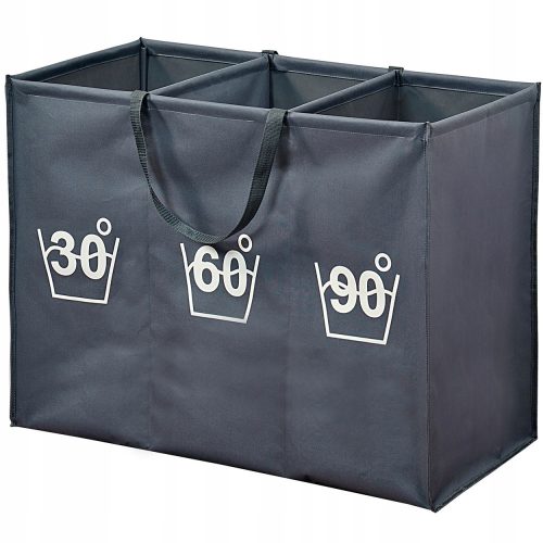 Kesper freestanding laundry basket 150l, grey and silver tones