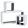 TecTake MDF shelf 42 x 10 cm white, black