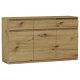  Mobene Modern Chest of Drawers 120 x 40 x 98 cm, matt Artisan oak