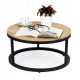  ModernHome 1955 coffee table round 60 x 60 x 31.5 cm in beige tones