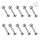  10 PCS Steel Earring, Silver Labret with ball. Outer thread 1,2/8/3