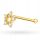  GOLD NOSE EARRING pr.585 STAR with Cubic Zirconia