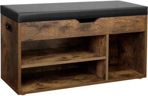  Meuble à chaussures Songmics avec assise 80 x 44 x 30 cm dans les tons marron