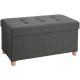  Songmics Bench with Storage Space 76 x 40 x 38 cm Silver
