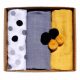  EGA KIDS Eco Pompoms muslin diapers 60x80cm yellow-gray (2546), 3pcs.