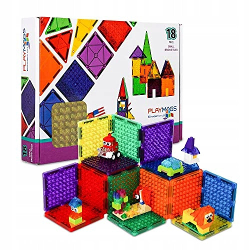  Playmags Magnetic Tiles, Magnetic Building Bricks, Exclusive Magnetic Block