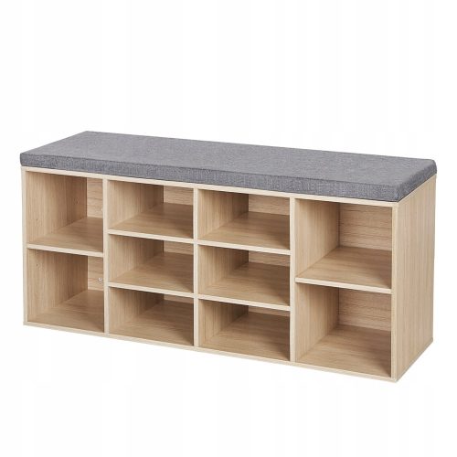  Meuble à chaussures Songmics avec assise 104 x 48 x 30 cm hêtre clair
