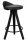  King Home Stool, black, 75 cm, imitation leather