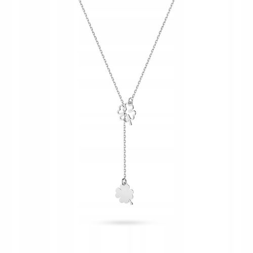  SILVER CHAIN NECKLACE pr. 925 Tie with Clovers Clovers