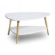  ModernHome Coffee Table Oval Coffee Tables 90 x 67 x 45 cm white