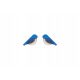  Wooden earrings Blue Bird Earrings
