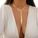  WOMEN'S GOLD SURGICAL STEEL NECKLACE BRAIDED TWIST 316 L