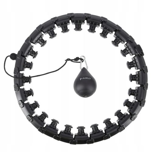  Hula hoop with studs 9965 51 cm black