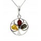  Silver pendant with amber ORIGINAL silver PENDANT FILM TREE