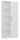  80 CM OFFICE BOOKSHELF WITH 10 SHELVES DOOR RD-80 WHITE WHITE
