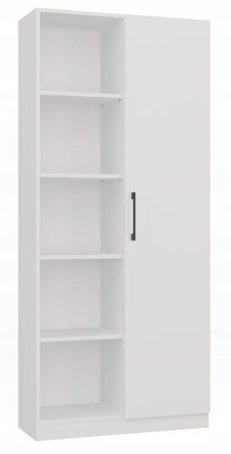  80 CM OFFICE BOOKSHELF WITH 10 SHELVES DOOR RD-80 WHITE WHITE