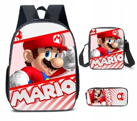  Super Mario Bros SCHOOL SET BACKPACK A4 BAG PENCINER CASE