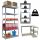  METAL STORAGE SHELF 5 SHELVES 180x90x40 875kg