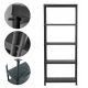 Plastic storage shelf KIS 187 x 80 x 40 cm, max. 50 kg per shelf