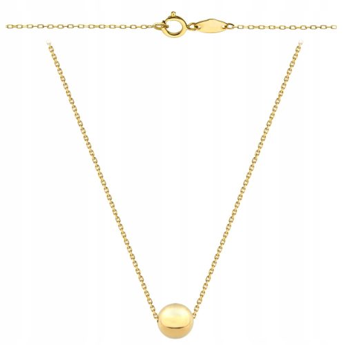  Necklace gold 585 with gold ball super light 50cm