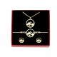  SET MOUNTAINS MOUNTAINS SILVER 925 NECKLACE BRACELET EARRINGS GOLD PLATED 925
