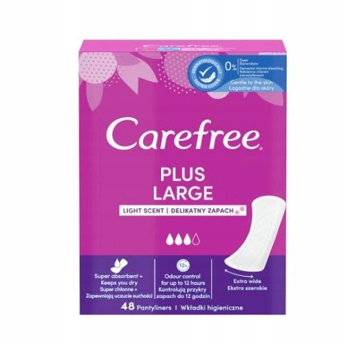  Carefree Plus Large panty liners 48 pcs.
