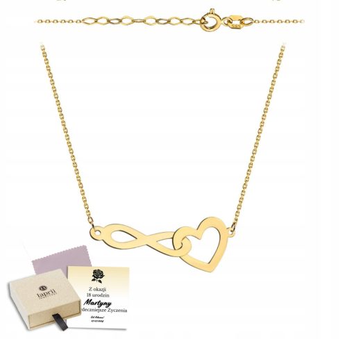  Gold necklace heart infinity infinity ROLO 14k gold 585 LAPRII