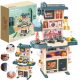  Interactive Kitchen For Kids With Full Equipment Faucet Oven Pots