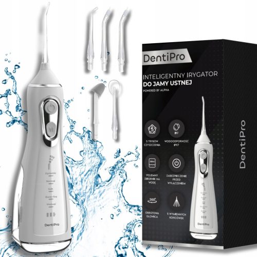  CORDLESS DENTAL IRRIGATION 5 MODES 300ML POWERFUL 5 NOZZLES
