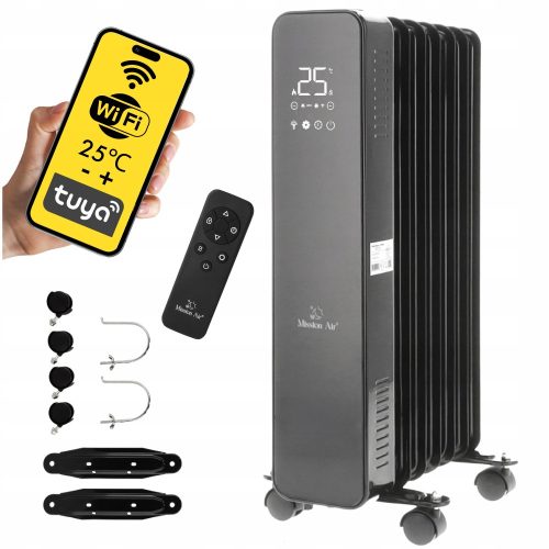  Mission Air 1500W Oil Radiator Black