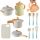  LARGE CHILDREN'S KITCHEN SET POTS DISHES SPOONS KITCHEN ACCESSORIES