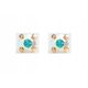  Studex System 75 earrings Rainbow Stone gold