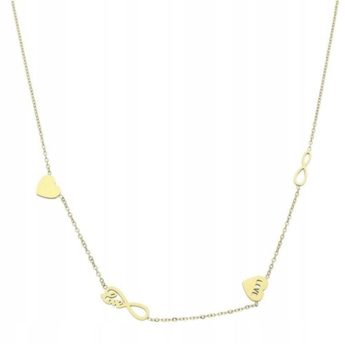 CELEBRITY NECKLACE GOLD SURGICAL STEEL 316L