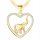  Gold Necklace with Elephant GOLD PLATED 585 Heart Zircons Elephant SILVER 925