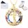  Gold Necklace Colored Crystal SILVER 925 Tree of Life GOLD PLATED 585
