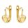  GOLD EARRINGS English pr. 585 HEARTS Hearts