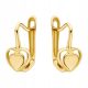  GOLD EARRINGS English pr. 585 HEARTS Hearts