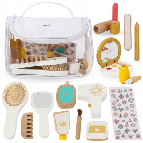  Mamabrum Wooden Makeup Set for Kids Cosmetic Bag MAM205