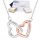  Silver Necklace with Heart Two Hearts with Cubic Zirconia Double Heart SILVER 925