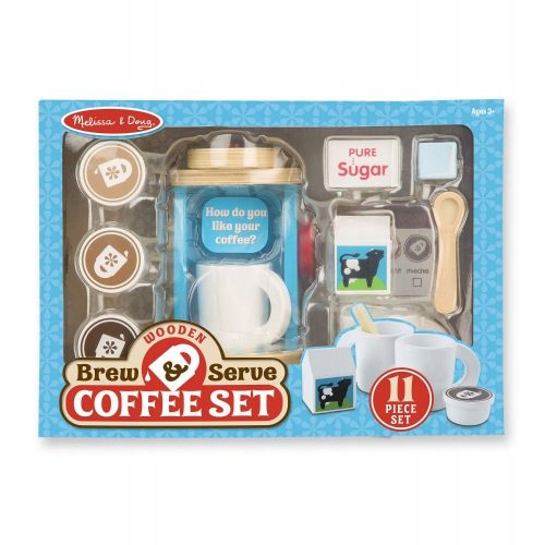  Children's toys Wooden coffee machine Melisa set
