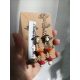  Triple mushroom earrings - toadstools, chanterelles, bay boletes - handicraft