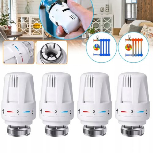  4PCS Thermostatic head M30x1.5 mini radiator knob