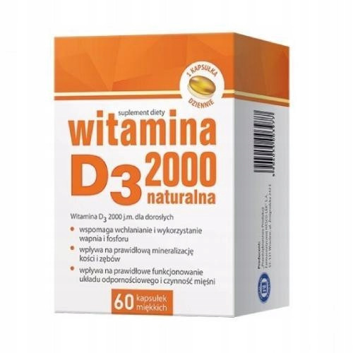  Dietary supplement Hasco-Lek Vitamin D3 2000 IU natural capsules 60 pcs.