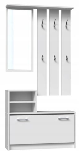  Meuble à chaussures TopEshop avec assise 85 x 160 x 24 cm blanc