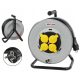 Drum extension cable, garden, single Adelid 25 m, 4 pcs. sockets, grey