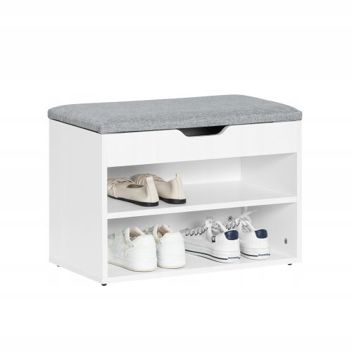 SoBuy meuble à chaussures avec siège 60 x 43 x 30 cm blanc